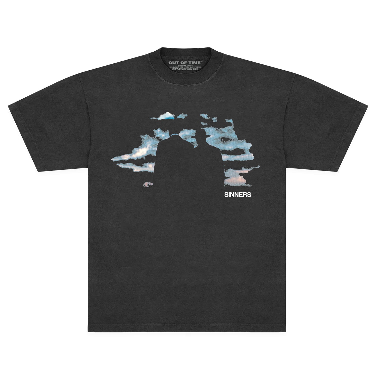 AT SUNSET (SINNERS) - SS VINTAGE GREY TEE (NOT A PREORDER)